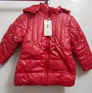 Babies Red Jacket With Hoodie