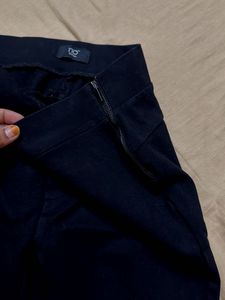 Black Button-Front Pants