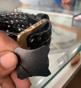 Luxury Braided Full Grain Leather Belt Handcrafted