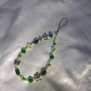 Green Butterfly Phone Charm Handmade