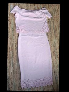 Pink Off-Shoulder Dress
