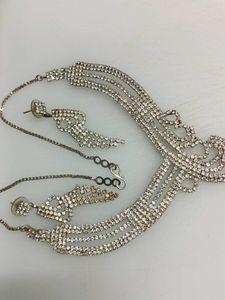 Rhinestone Necklace &amp; Earring Set
