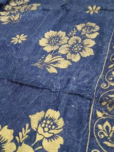 Elegant Blue &amp; Gold Dupatta