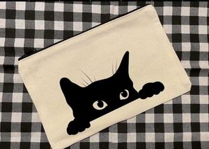 Cute Cat Print Pouch
