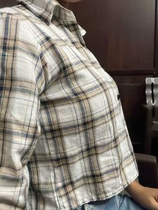 Cropped Plaid Button-Down Top