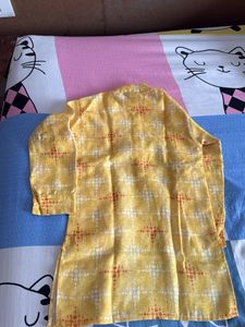 Yellow Patterned Kurta