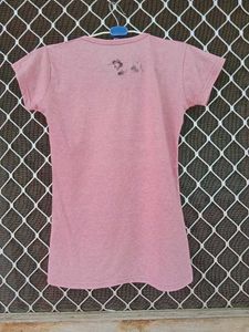 Cute Panda Graphic Pink T-Shirt