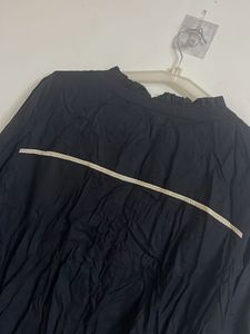 Zhenzi Black Crinkle Top