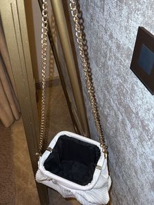 White Pleated Clutch