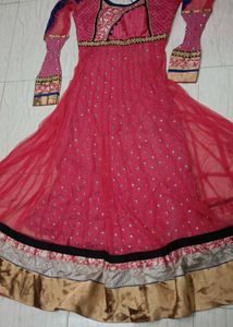 Elegant Pink Anarkali Kurta