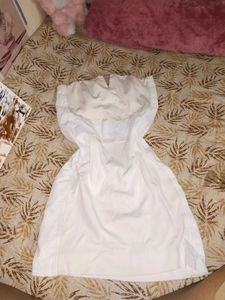 Bodycon Strapless White Dress
