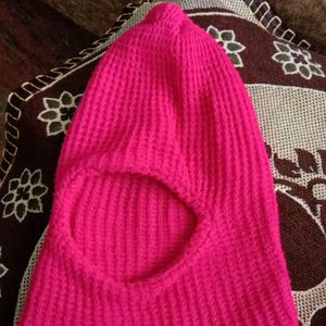 price drop!!!!! pink monkey cap for 2 to 3 years old.. cap diameter 9 cm woolen cap