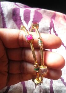 Gold-Plated Bangles (Set of 2)