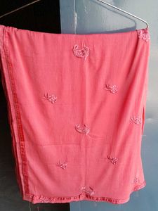 Pink Embellished Unstiched Suit