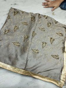 Gray Dupatta Like Dress Material