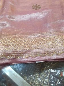 Elegant Lavender Saree(Without Blouse)