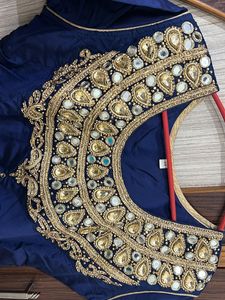 Heavy Embroidered Navy Blue Kurta Set