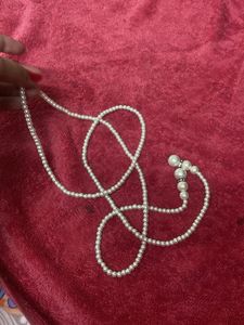Elegant Pearl Necklace And Belt 2 In One