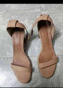 Nude Ankle Strap Heels