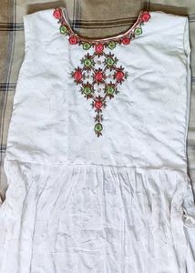 White Embroidered Sundress