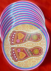 Lakshmi Feet Stickers Rangoli