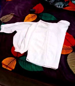 (Zudio) White 🤍 Lose Stylish Crop Top