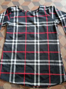 Plaid Long Sleeve Tunic