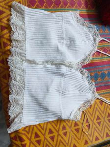White Stylist Blouse Cum Top