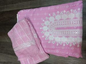 Pink Embroidered Kurta Set