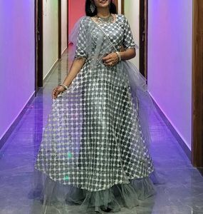 Elegant Grey &amp; White Lehenga Choli