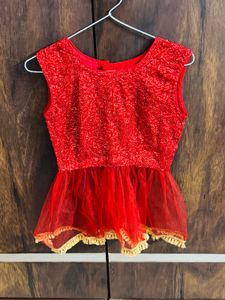 Red Stitched Top