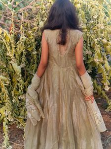 Olive Green Anarkali Gown 💫