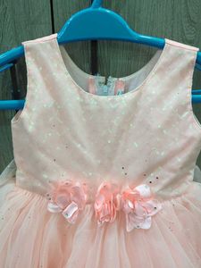 Peach  Flower Girl Dress