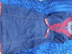 Denim Embroidered Kurti