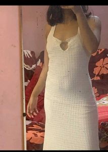 Cream Cutout Maxi Dress