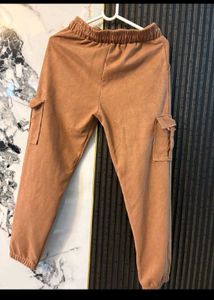 Brown Velvet Sweat Pants