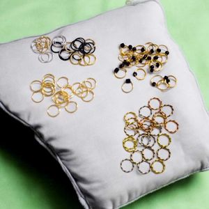 Colorful Twisted Nose Rings Of 12 Pcs