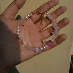 Pearl & Rose Quartz Bracelet