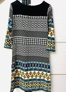 AND Geometric Print Dress