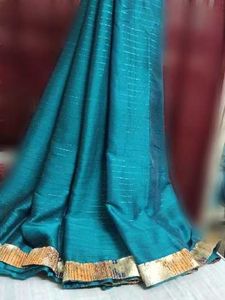 Elegant Teal Dupatta with Tassels