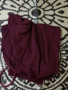 Burgundy Zip-Up Hoodie