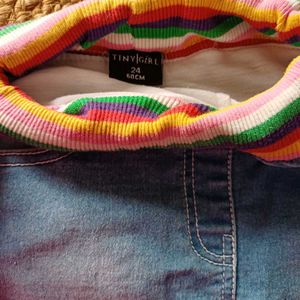 Smart Tiny Girl Denim Skorts