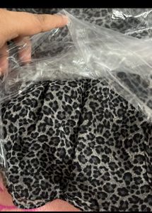 MK Leopard Georgette Cutout Mini Dress