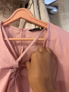Pink Knot-Front Top, Bust- 34/32