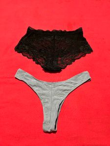 H&amp;M Panty + Thong + Garter Combo (4pcs) size/M