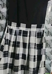 Black &amp; White Plaid Dress