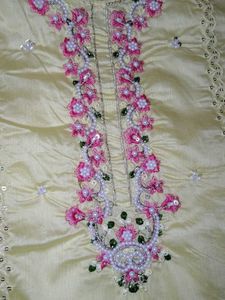 Brand New Pearl Work Silk Suit (Not Used)