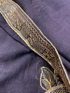 Chinon Fabric with Golden Embroidery Saree