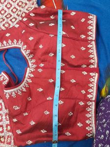 Maroon Embroidered Blouse-padded Blouse