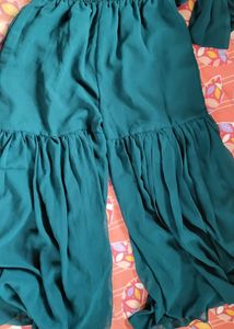 Sharara Salwar Set In Green